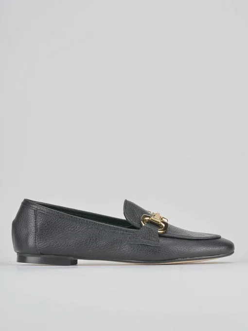 Mocassini tacco 1cm pelle nero