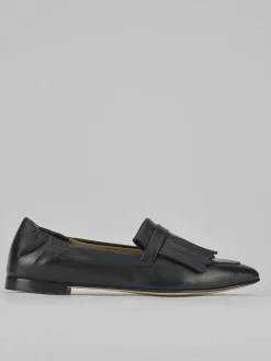 Mocassini tacco 1cm pelle nero