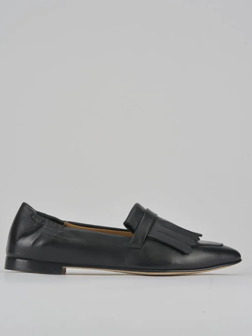 Mocassini tacco 1cm pelle nero