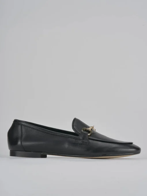 Mocassini tacco 1cm pelle nero