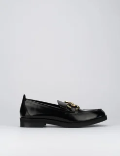 Mocassini tacco 2cm pelle nero