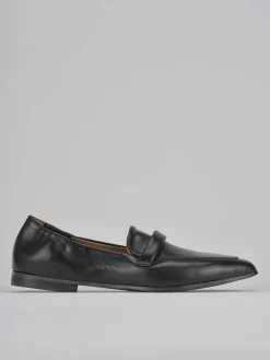 Mocassini tacco 1cm pelle nero