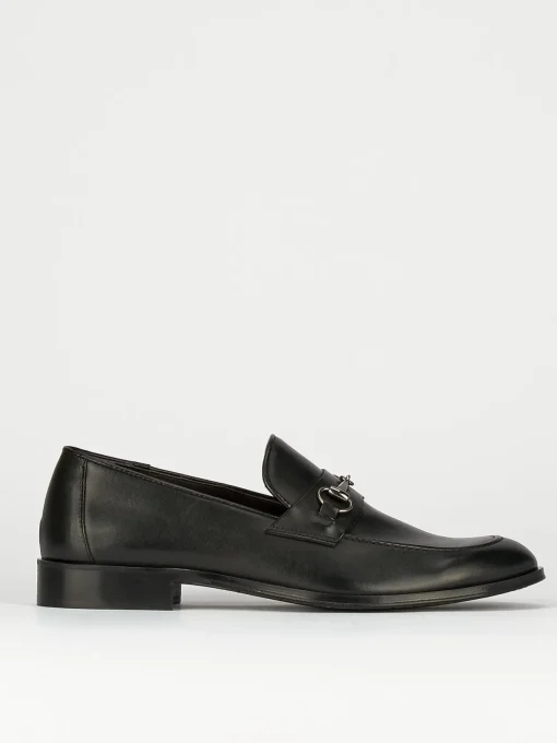 Mocassini tacco 1cm pelle nero