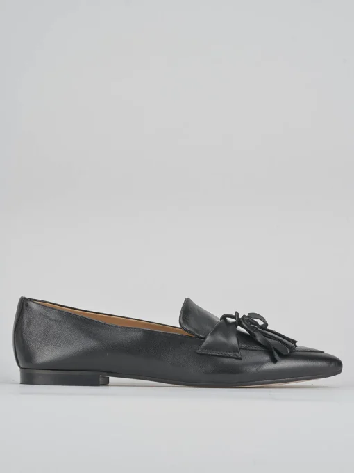 Mocassini tacco 1cm pelle nero