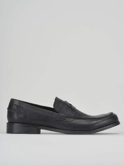 Mocassini tacco 1cm pelle nero