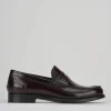 Mocassini tacco 2cm pelle bordo'
