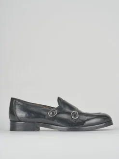 Mocassini tacco 3cm pelle nero