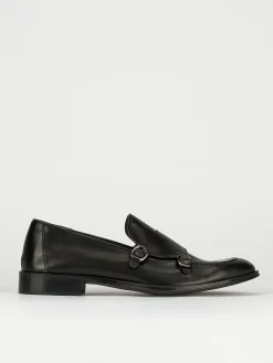 Mocassini tacco 1cm pelle nero