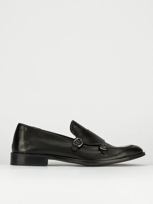 Mocassini tacco 1cm pelle nero