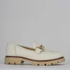 Mocassini tacco 2cm pelle bianco