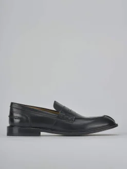 Mocassini tacco 1cm pelle nero