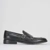 Mocassini tacco 1cm pelle nero