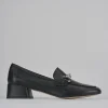 Mocassini tacco 3cm pelle nero