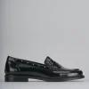 Mocassini tacco 1cm pelle nero