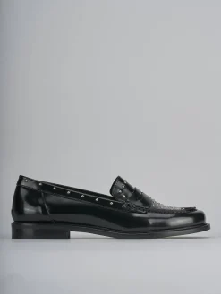 Mocassini tacco 1cm pelle nero