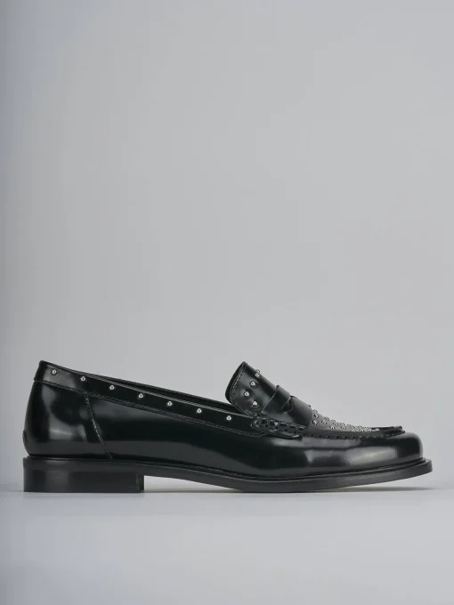 Mocassini tacco 1cm pelle nero