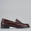 Mocassini tacco 3cm pelle bordo'