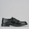 Mocassini tacco 2cm pelle nero