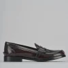 Mocassini tacco 2cm pelle bordo'