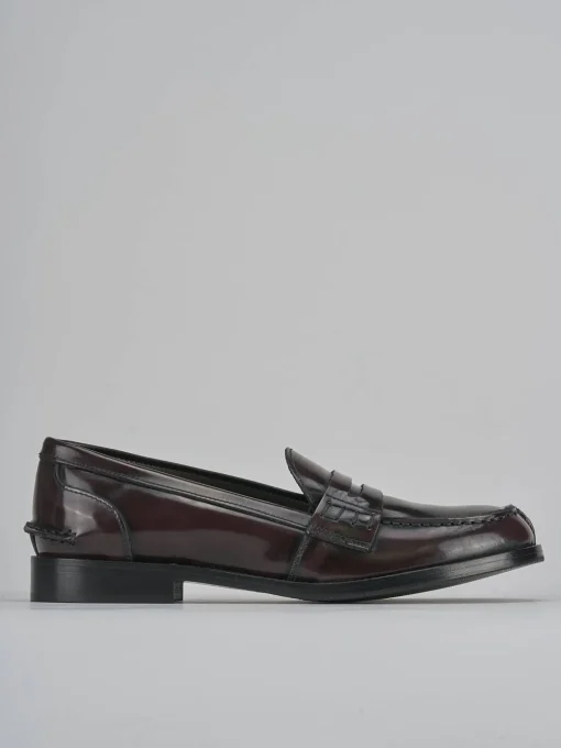 Mocassini tacco 2cm pelle bordo'