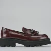 Mocassini tacco 2cm pelle bordo'