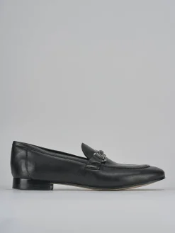 Mocassini tacco 1cm pelle nero