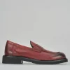 Mocassini tacco 2cm pelle bordo'
