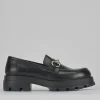 Mocassini tacco 3cm pelle nero