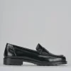 Mocassini tacco 3cm pelle nero