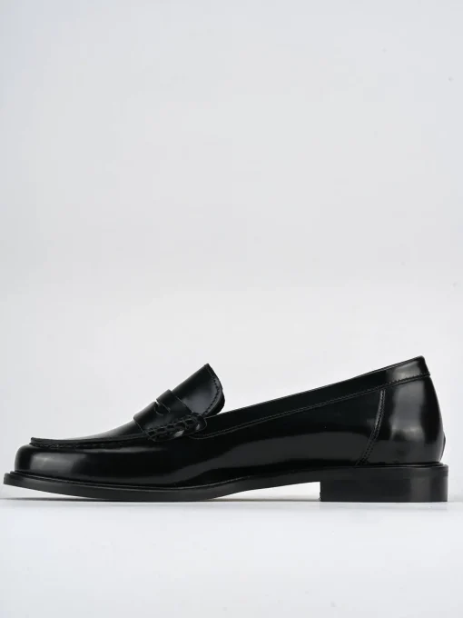 Mocassini tacco 2cm pelle nero