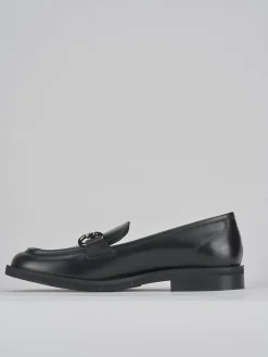 Mocassini tacco 2cm pelle nero