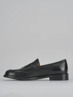 Mocassini tacco 2cm pelle nero