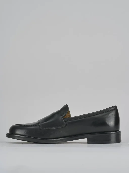 Mocassini tacco 2cm pelle nero