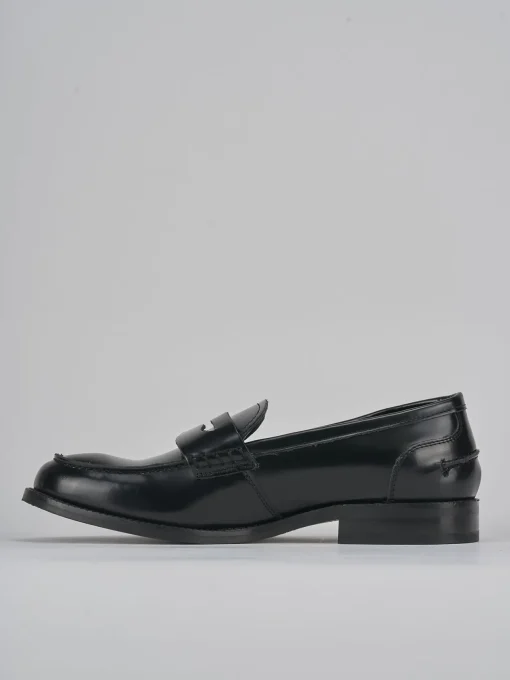 Mocassini tacco 1cm pelle nero