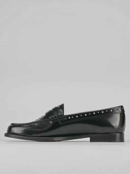 Mocassini tacco 2cm pelle nero