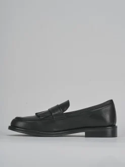 Mocassini tacco 2cm pelle nero