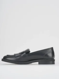 Mocassini tacco 1cm pelle nero