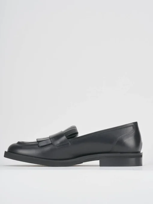 Mocassini tacco 1cm pelle nero