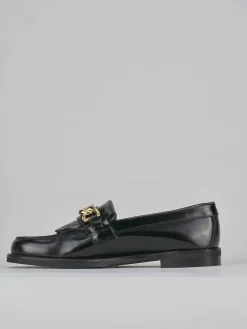 Mocassini tacco 1cm pelle nero