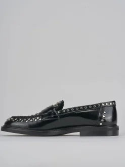 Mocassini tacco 1cm pelle nero
