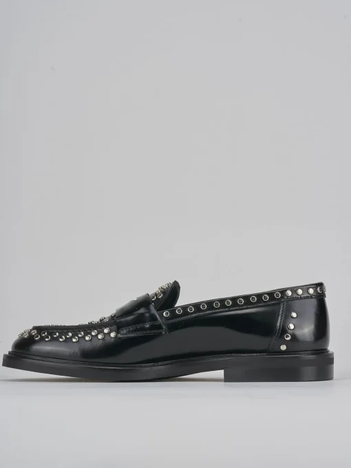 Mocassini tacco 1cm pelle nero