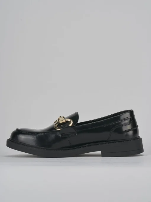 Mocassini tacco 1cm pelle nero