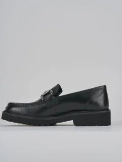 Mocassini tacco 1cm pelle nero