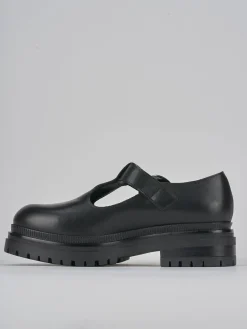 Mocassini tacco 3cm pelle nero
