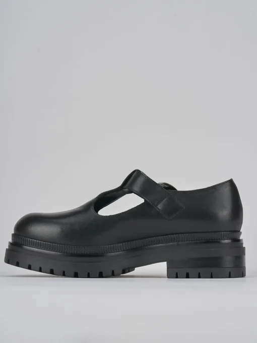 Mocassini tacco 3cm pelle nero