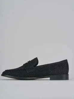 Mocassini tacco 2cm pelle nero