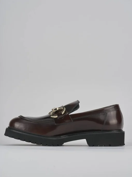 Mocassini tacco 2cm pelle testa
