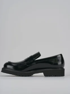 Mocassini tacco 2cm pelle nero