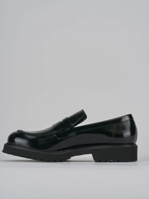 Mocassini tacco 2cm pelle nero