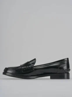 Mocassini tacco 2cm pelle nero